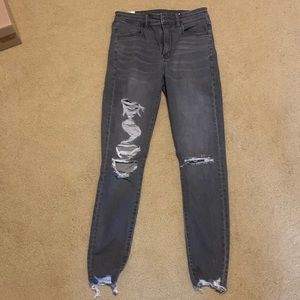 American Eagle dark grey skinny jeans
